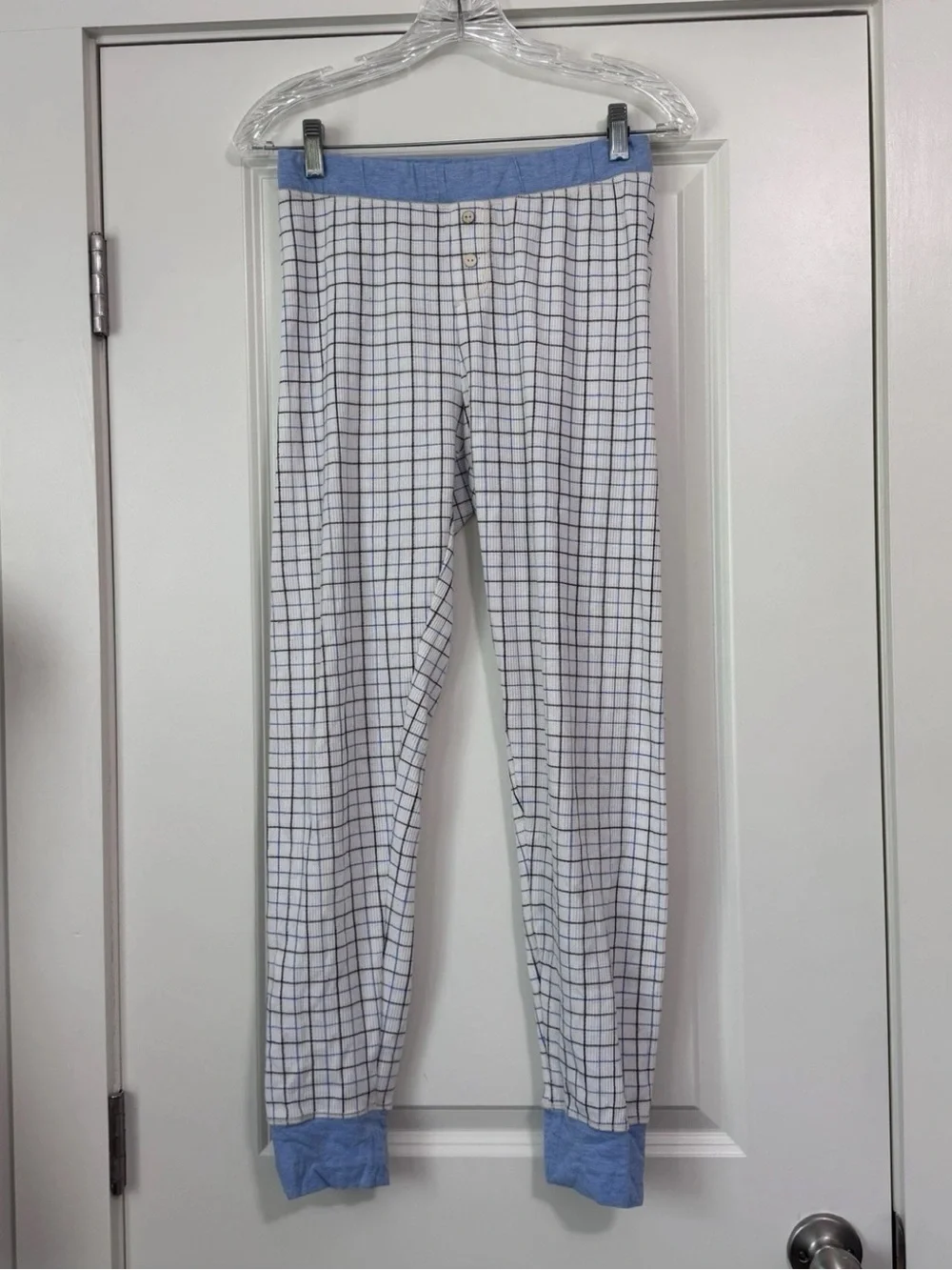 Free People Intimately Small Blue & White Thermal Pajama Set
